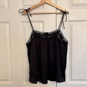 Express Black Lace Trim Camisole Top